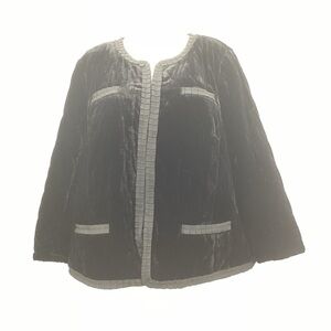 Talbots Black Velvet Jacket